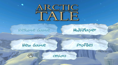 Arctic Tale title screen art for Nintendo Wii (Wii) video game 