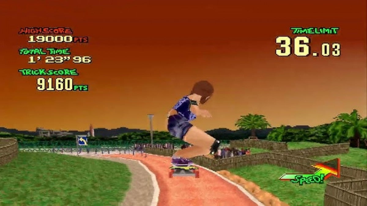 Street Sk8er PS1 PlayStation 1 skateboarding sports game arcade style tricks combos street skating Tony Hawk style gameplay retro video game gameplay