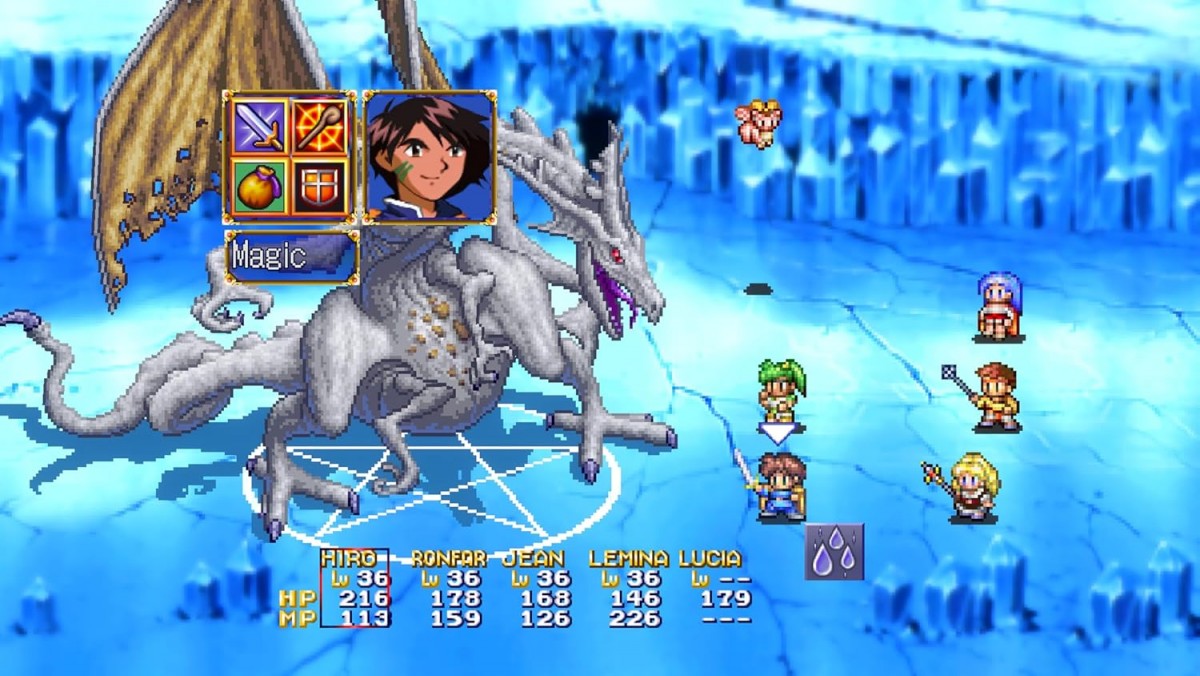 Lunar Remastered Collection gameplay image for Nintendo Switch classic RPG video game