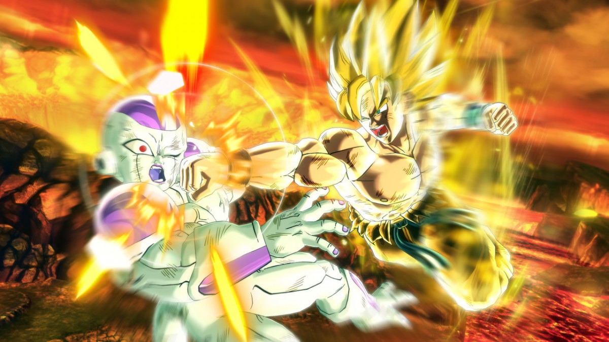 Dragon Ball Xenoverse Xbox One video game, action fighting RPG, anime-based combat, character customization, console title gameplay screenshot
