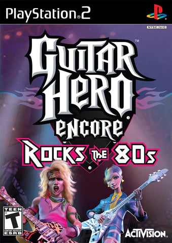 Guitar Hero: Encore Rocks the 80's cover art for PlayStation 2 (PS2) video game
