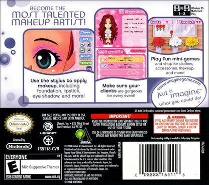 Imagine: Makeup Artist back cover art for Nintendo DS (DS) video game