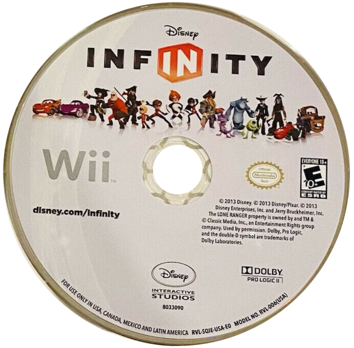 Disney Infinity disc cover art for Nintendo Wii (Wii) video game