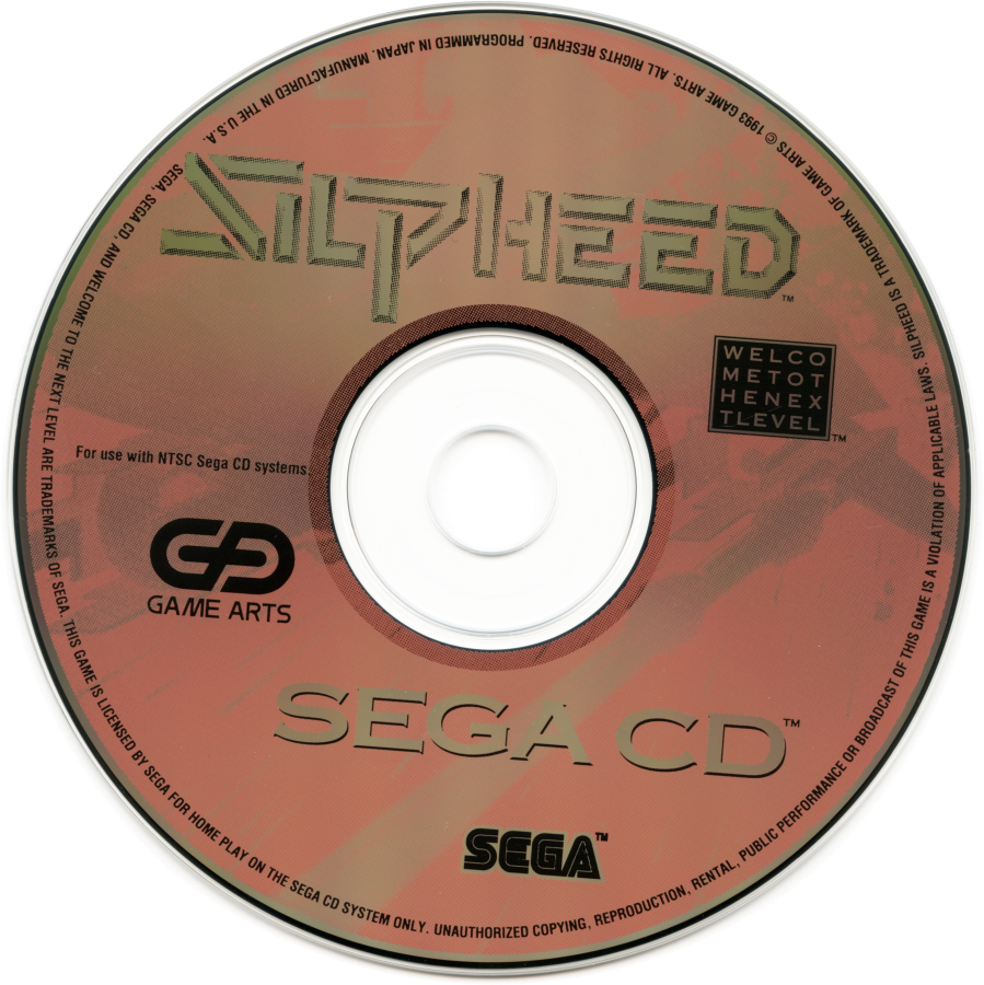 Silpheed Sega CD space shooter shoot em up shmup polygonal background graphics anime style sci fi combat fast paced arcade gameplay spaceship dogfights enhanced CD audio Game Arts retro gaming Sega CD software video game title disc