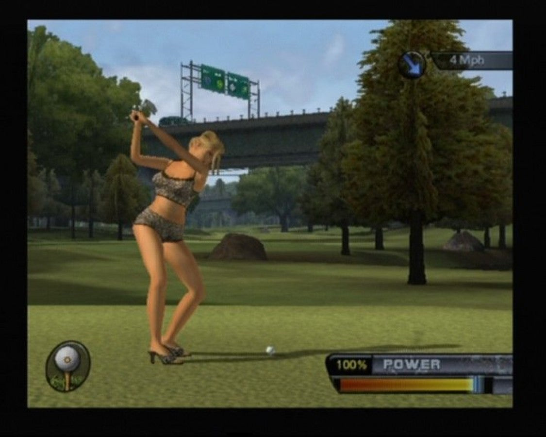 Outlaw Golf 2 – PlayStation 2 (PS2) video game gameplay, comedic golf sports simulation game.