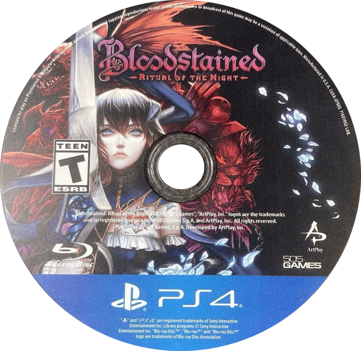 Bloodstained Ritual of the Night PlayStation 4 PS4 for action role playing video game fans featuring gothic metroidvania gameplay side scrolling exploration challenging boss battles weapon crafting character progression magical abilities dark fantasy environments immersive storytelling collectible gaming appeal game disc
