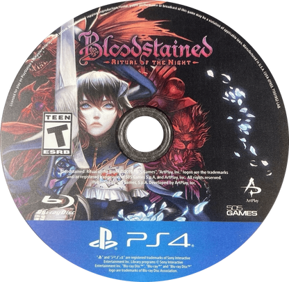 Bloodstained Ritual of the Night PlayStation 4 PS4 for action role playing video game fans featuring gothic metroidvania gameplay side scrolling exploration challenging boss battles weapon crafting character progression magical abilities dark fantasy environments immersive storytelling collectible gaming appeal game disc