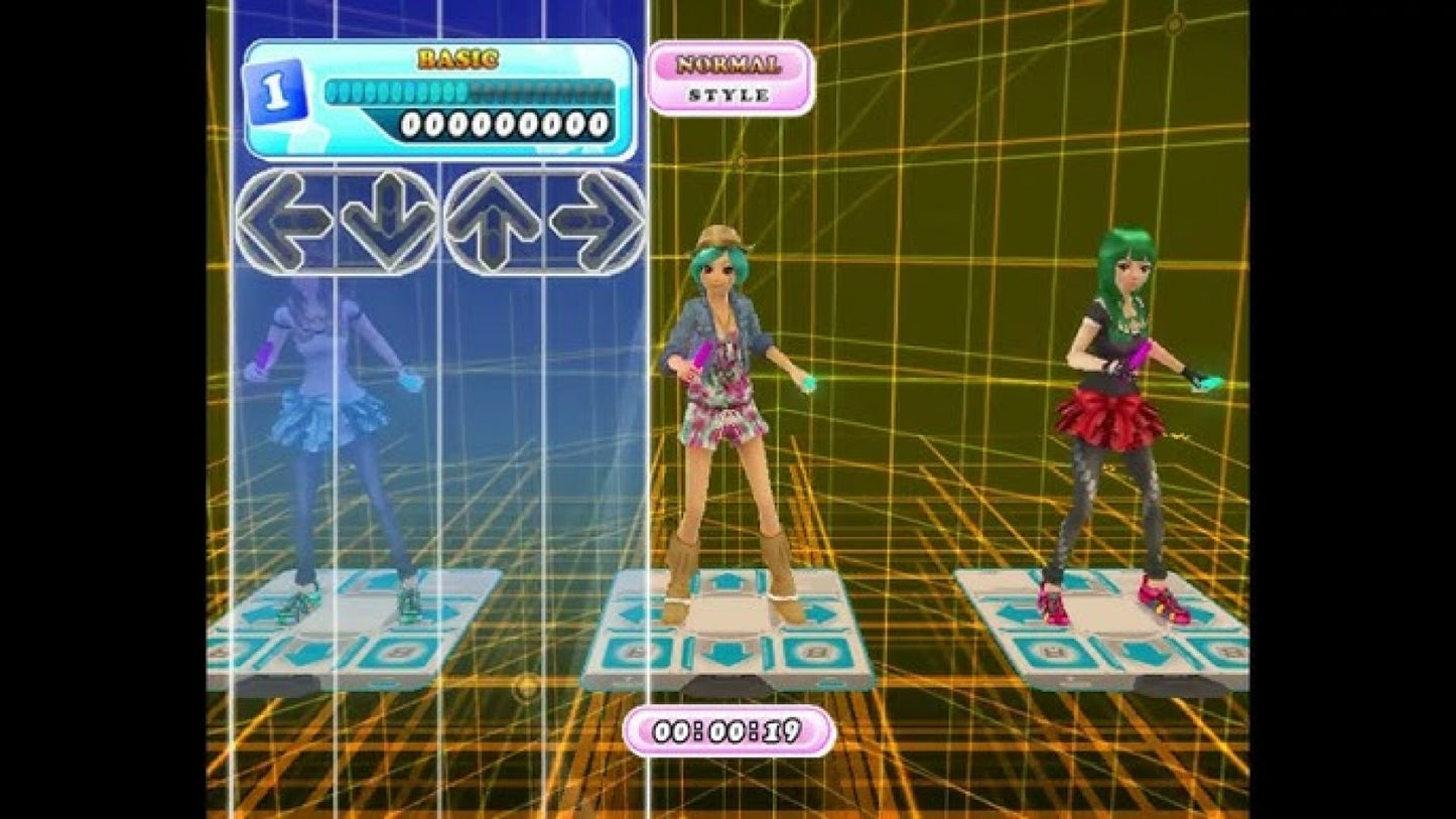 Dance Dance Revolution gameplay art for Nintendo Wii (Wii) video game 