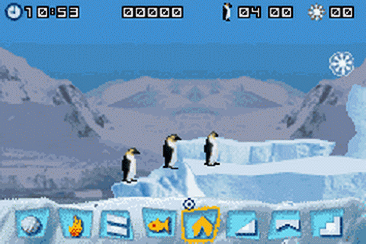 March of the Penguins gameplay for Game Boy Advance (GBA) video game