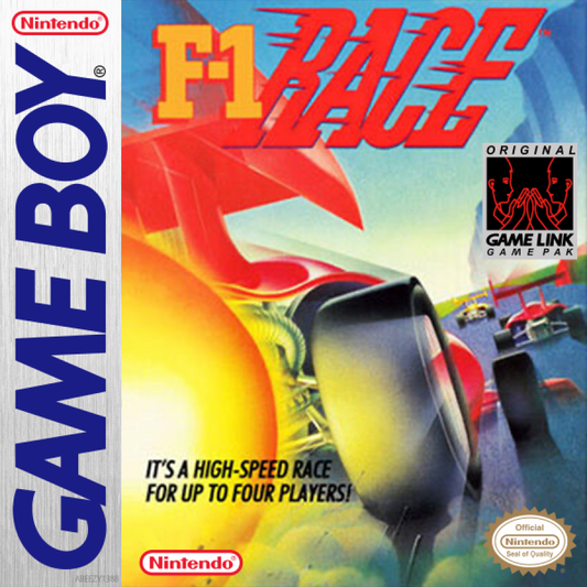 F-1 Race cover art for Game Boy (GB) video game 