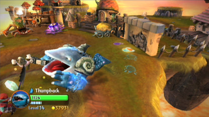Skylanders Giants Nintendo Wii U game featuring toy to life gameplay, cooperative action adventure, and larger than life elemental characters gameplay screenshot