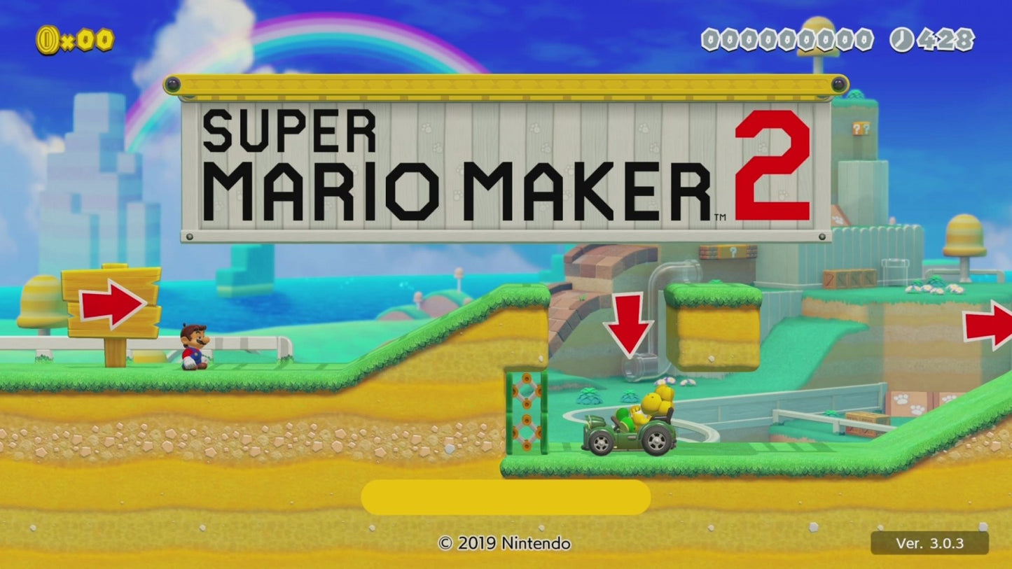 Super Mario Maker 2 home screen image for Nintendo Switch NS video game
