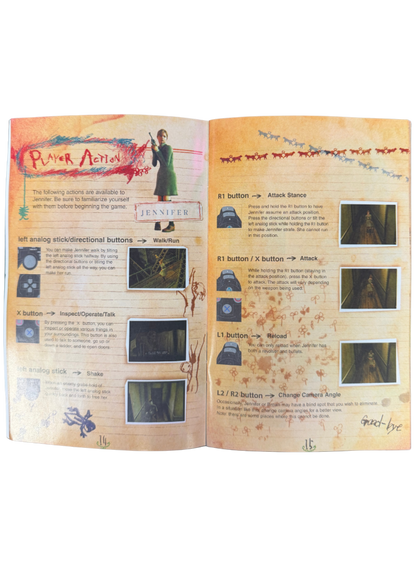 Rule of Rose PlayStation 2 PS2 for survival horror adventure video game fans featuring psychological horror dark storytelling eerie environments exploration puzzle solving mysterious characters unsettling atmosphere combat gameplay and immersive narrative collectible gaming appeal inside of manual