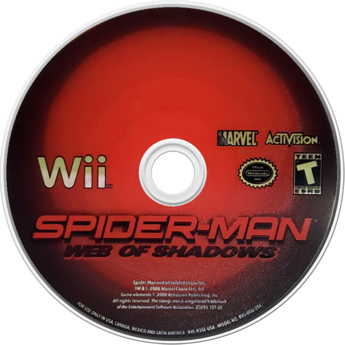 Spider-Man: Web of Shadows – Nintendo Wii (Wii) action-adventure superhero combat video game disc
