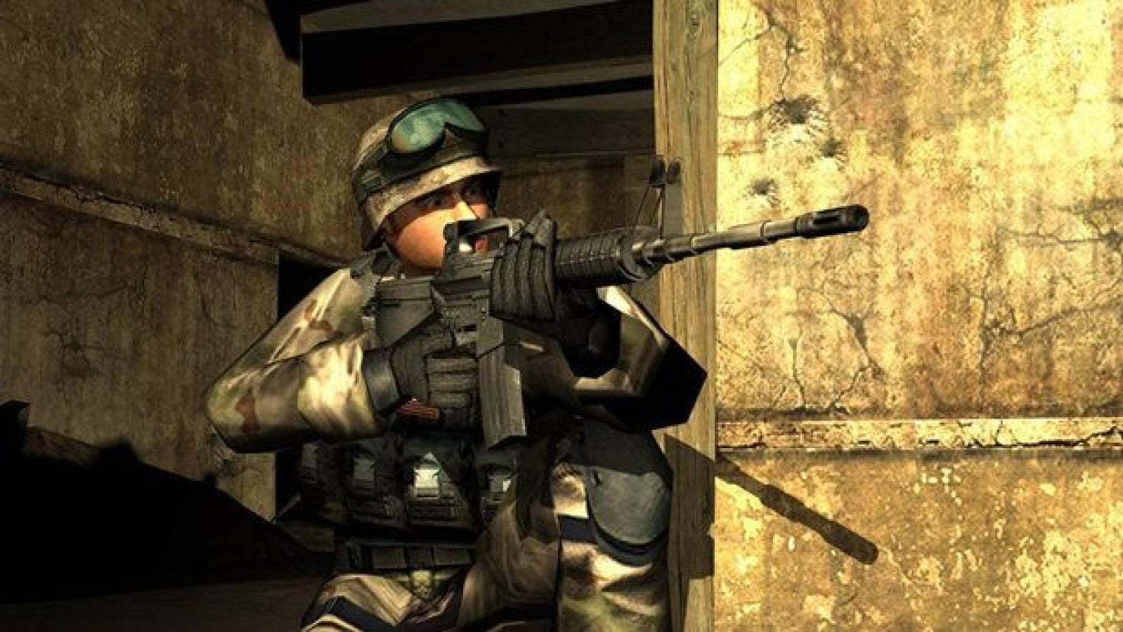 Delta Force: Black Hawk Down gameplay for PlayStation 2 (PS2) modern military first-person shooter video game