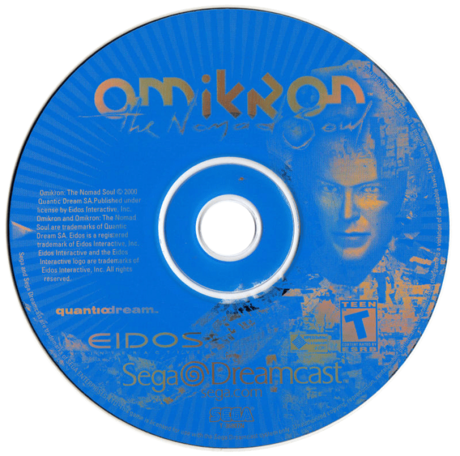 Omikron The Nomad Soul Sega Dreamcast retro video game action adventure disc