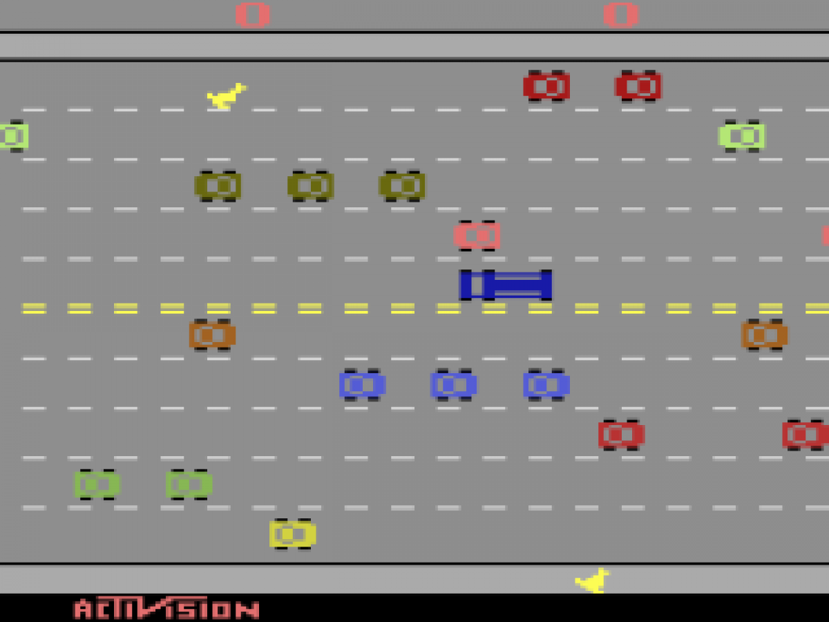 Freeway gameplay art for Atari 2600 (2600) video game