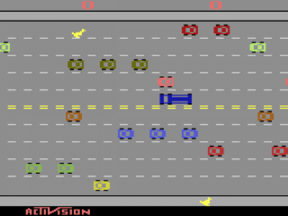 Freeway gameplay art for Atari 2600 (2600) video game