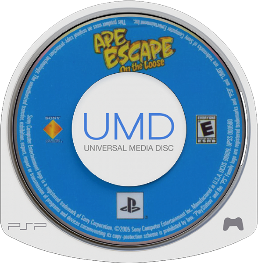 Ape Escape: On the Loose – PlayStation Portable (PSP) disc for action-platformer video game