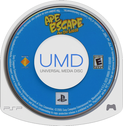 Ape Escape: On the Loose – PlayStation Portable (PSP) disc for action-platformer video game