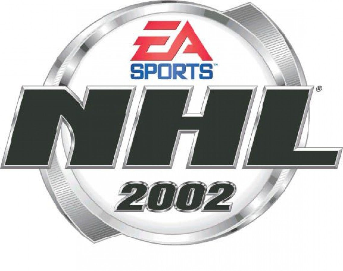 NHL 2002 – PlayStation 2 (PS2) video game title screen, ice hockey simulation.