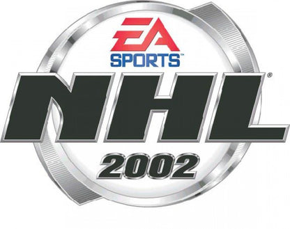 NHL 2002 – PlayStation 2 (PS2) video game title screen, ice hockey simulation.