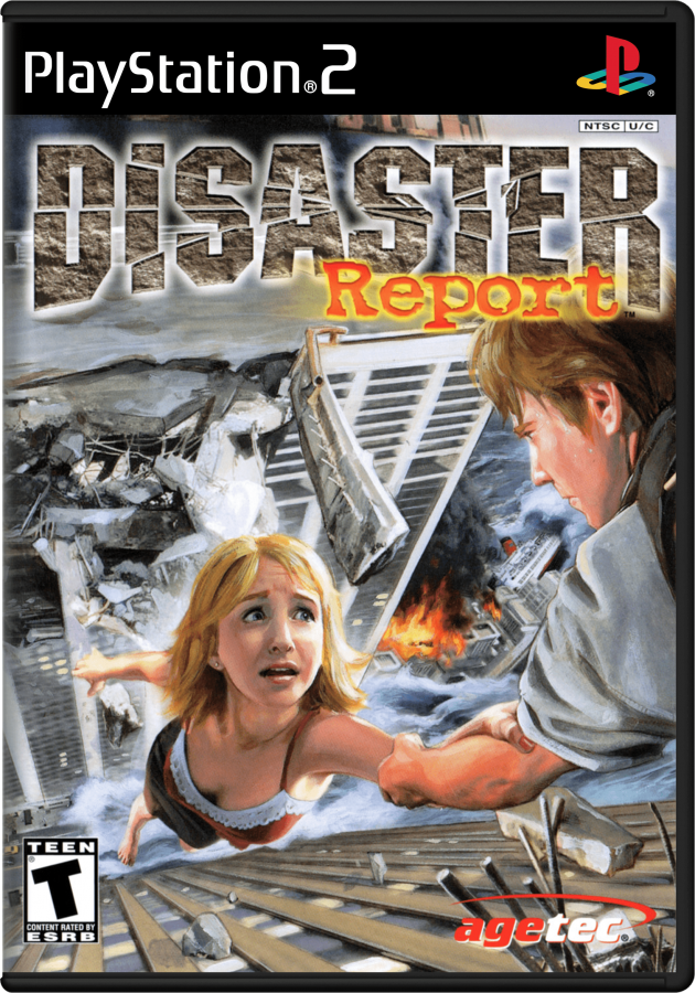 Disaster Report cover art for PlayStation 2 (PS2) survival action-adventure video game