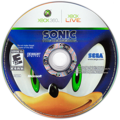 Sonic the Hedgehog disc for Xbox 360 (X360) platformer action-adventure video game