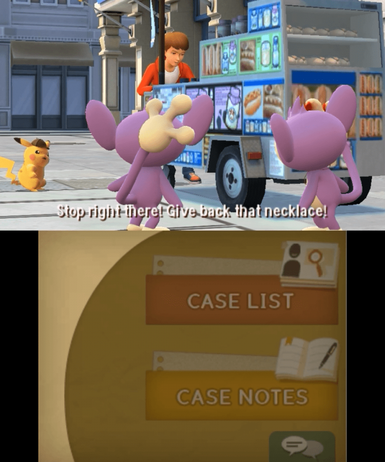 Detective Pikachu gameplay for Nintendo 3DS (3DS) adventure mystery video game