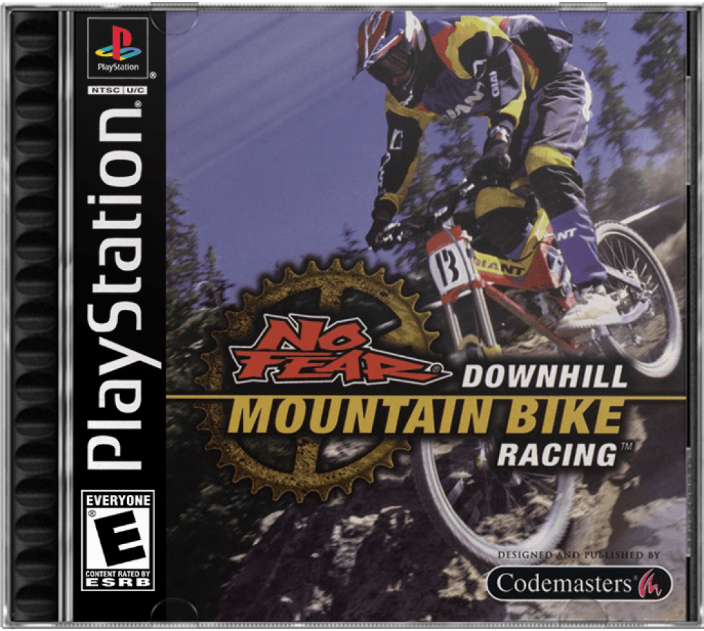 No Fear Downhill Mountain Bike Racing cover art for PlayStation 1 (PS1) video game