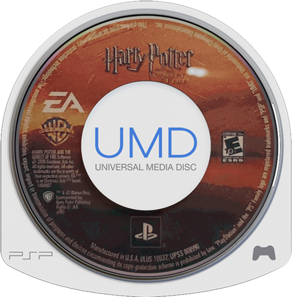 Harry Potter and the Goblet of Fire UMD cover art for PlayStation Portable video game. 