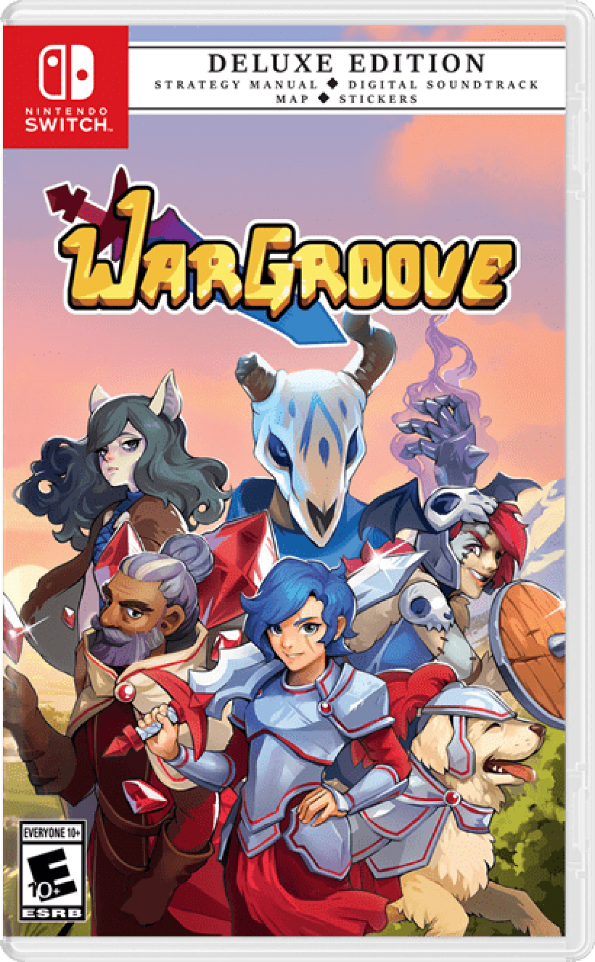 Wargroove Deluxe Edition Nintendo Switch NS video game featuring turn based tactical strategy gameplay fantasy warfare army management unit combat battlefield tactics campaign missions commander abilities and strategic battles Nintendo Switch gaming video game collection cover art