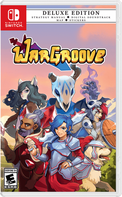 Wargroove Deluxe Edition Nintendo Switch NS video game featuring turn based tactical strategy gameplay fantasy warfare army management unit combat battlefield tactics campaign missions commander abilities and strategic battles Nintendo Switch gaming video game collection cover art