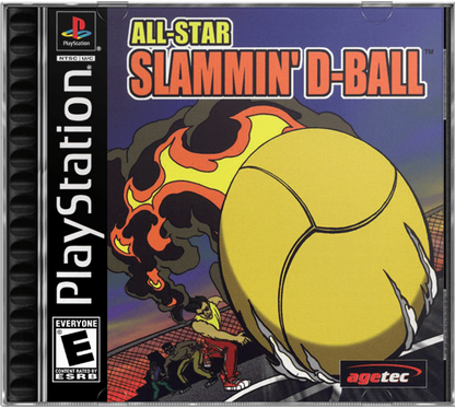 All–Star Slammin D–Ball – PlayStation 1 (PS1) cover art for retro video game for PS1