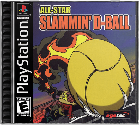 All–Star Slammin D–Ball – PlayStation 1 (PS1) cover art for video game for PS1