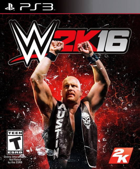 WWE 2K16 PlayStation 3 PS3 for wrestling video game fans featuring realistic WWE matches authentic superstar roster championship modes career gameplay multiplayer competition signature moves immersive sports entertainment collectible gaming appeal front cover front cover