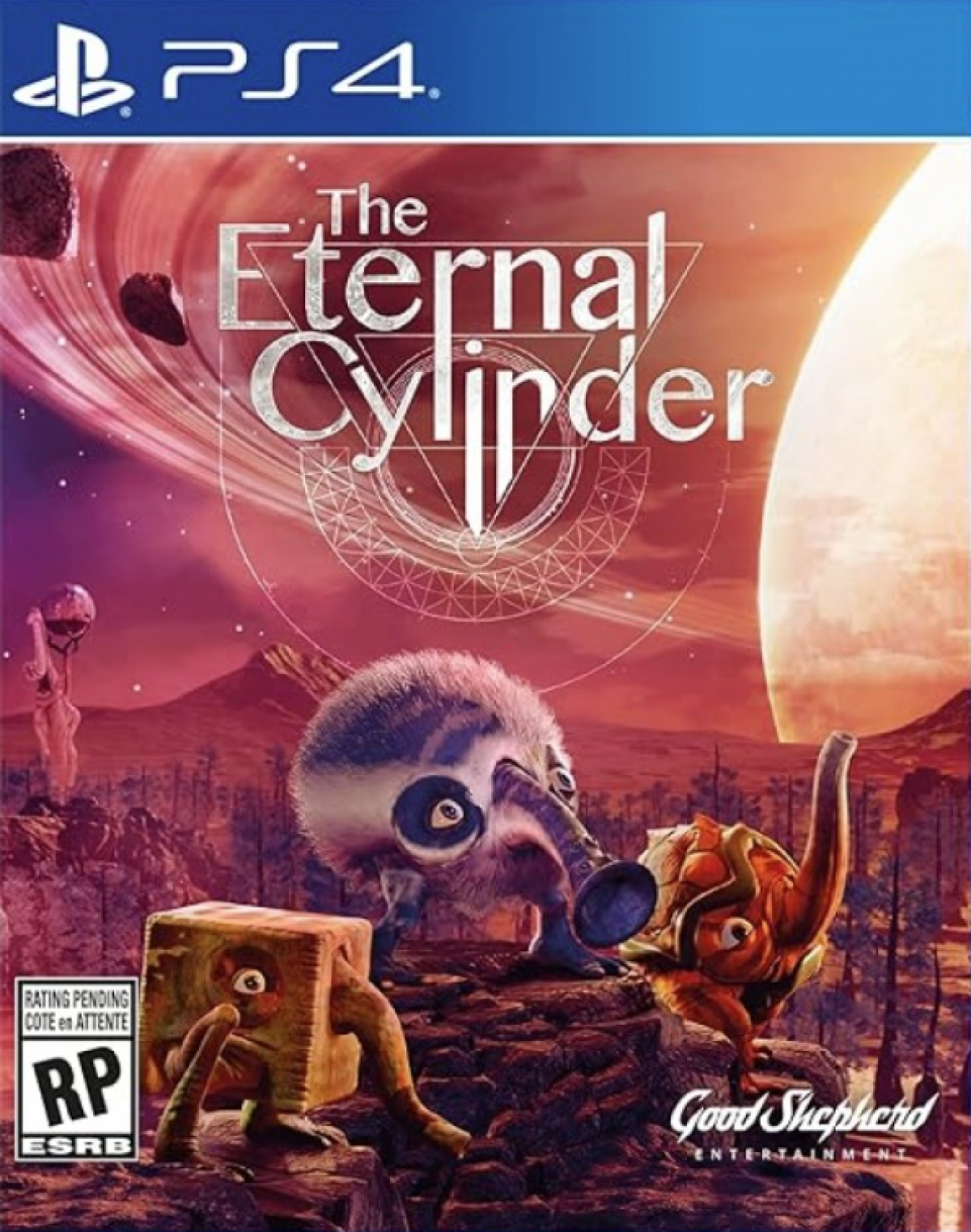 The Eternal Cylinder – PlayStation 4 (PS4) video game cover image, survival adventure.