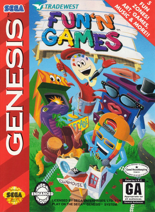 Fun 'n Games cover art for Sega Genesis (GEN) video game