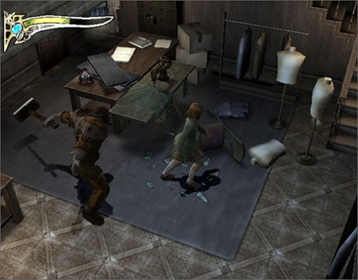 Clock Tower 3 PS2 Sony PlayStation 2 survival horror game point and click style adventure cinematic horror time travel storyline ghost enemies stealth and hiding gameplay Capcom psychological horror retro gaming PlayStation 2 software video game title gameplay