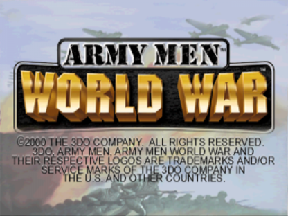 Army Men World War PlayStation PS1 for action strategy video game fans featuring classic green army men battles military missions tactical combat toy soldier gameplay vehicle warfare squad based action campaign missions colorful battlefield environments collectible gaming appeal gameplay