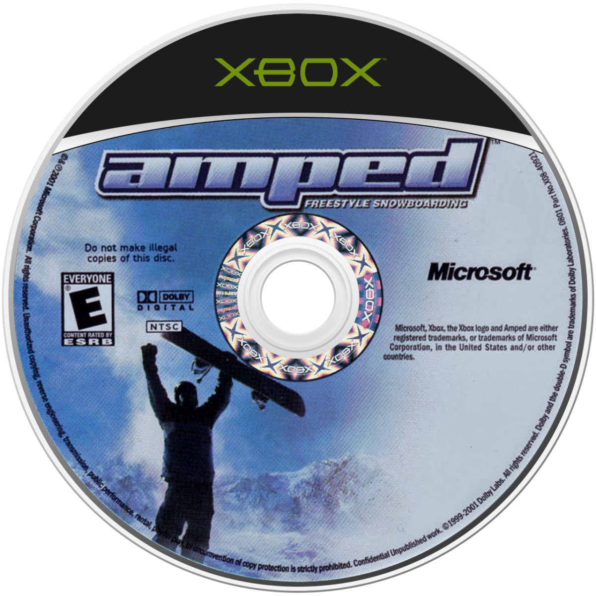 Amped Freestyle Snowboarding Microsoft Xbox Original Xbox video game featuring extreme snowboarding gameplay freestyle tricks big air jumps mountain courses snowboard competitions trick challenges and winter sports action retro video game collection collectible gaming appeal disc