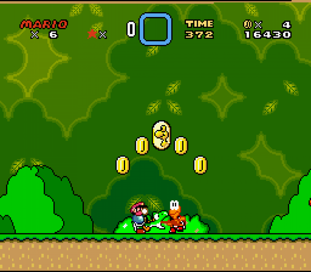 Super Mario World gameplay for Super Nintendo Entertainment System (SNES) retro video game