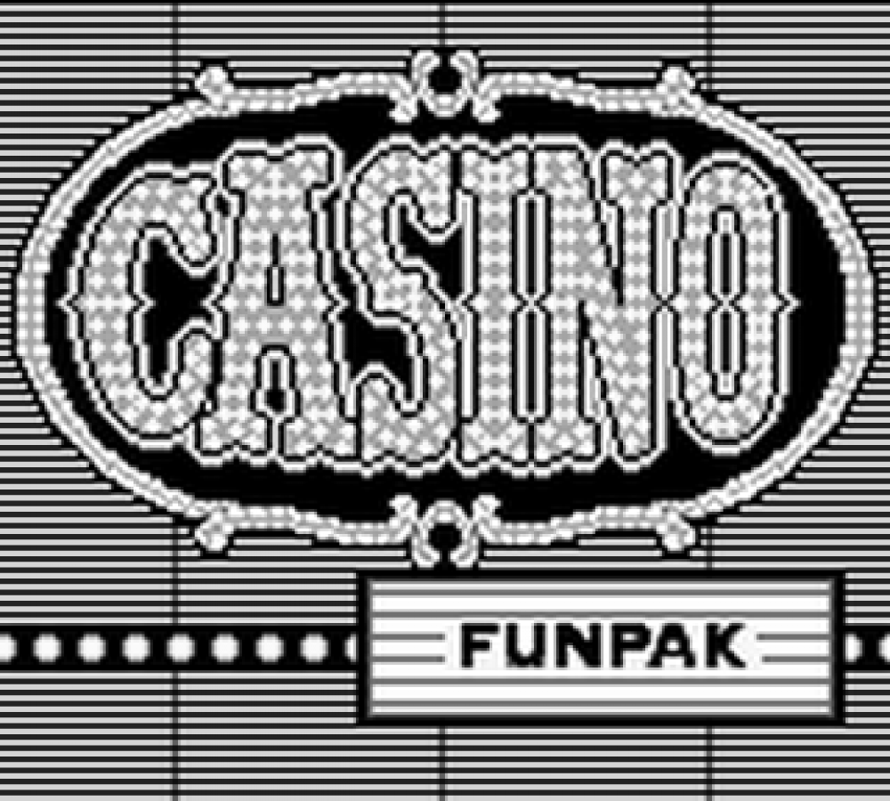 Casino FunPak Game Boy compilation of card games slots blackjack poker handheld casino video game title screen