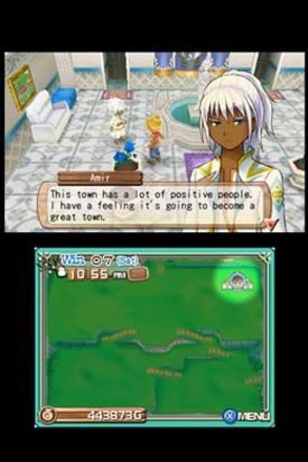 Harvest Moon A New Beginning Nintendo 3DS video game featuring farming simulation gameplay crop cultivation animal care town building character customization and life simulation adventure Nintendo 3DS handheld gaming retro video game collection collectible gaming appeal gameplay