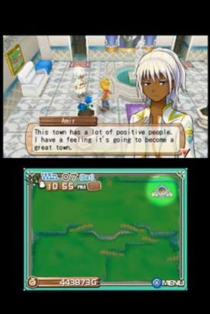 Harvest Moon A New Beginning Nintendo 3DS video game featuring farming simulation gameplay crop cultivation animal care town building character customization and life simulation adventure Nintendo 3DS handheld gaming retro video game collection collectible gaming appeal gameplay