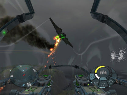 Yager Xbox original futuristic aerial combat shooter space flight action game campaign based sci fi military aircraft combat console video game authentic Microsoft Xbox retro gaming collectible title gameplay 