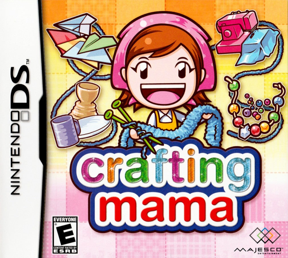 Crafting Mama Nintendo DS for simulation video game fans featuring creative arts and crafts projects touch screen controls family friendly gameplay colorful mini games crafting activities fun challenges imaginative handheld entertainment collectible gaming appeal front cover art