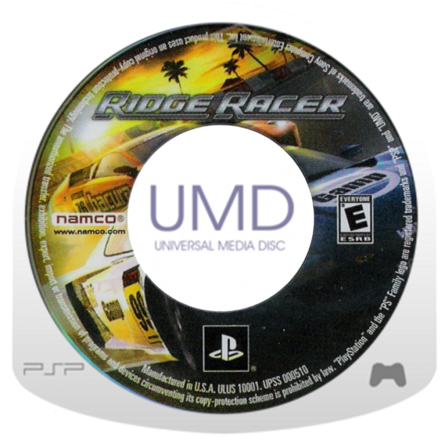 Ridge Racer disc for PlayStation Portable (PSP) arcade racing game