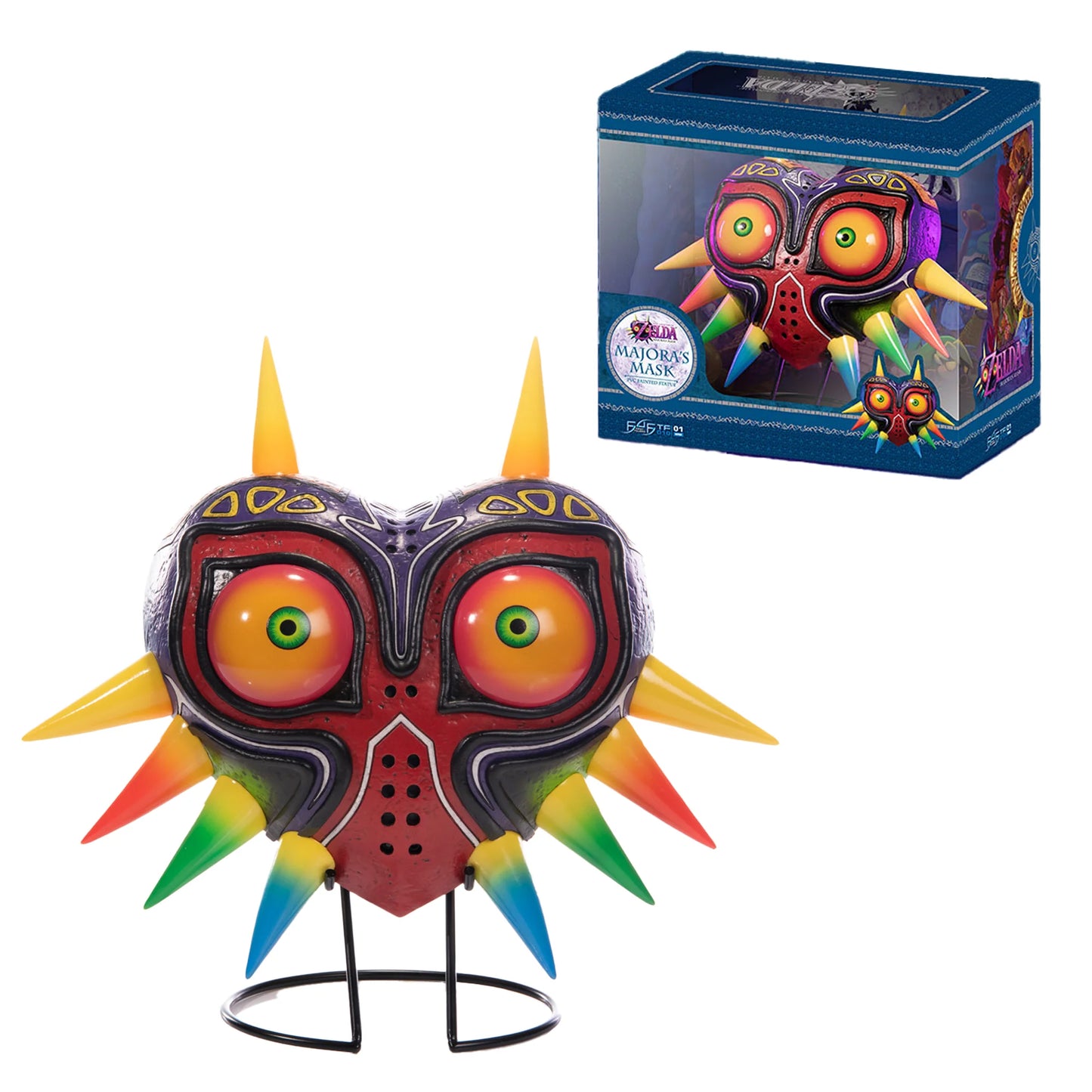 Majoras Mask 10 inch Statue Standard Edition inspired design featuring collectible fantasy game statue aesthetic detailed replica display piece dark moon mythology Zelda inspired craftsmanship eerie mystical gaming collectible presentation