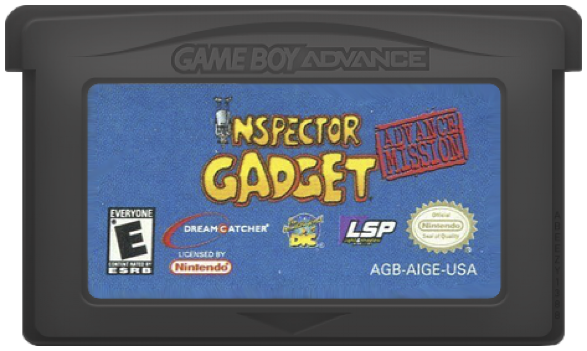 Inspector Gadget Game Boy Advance GBA for action platforming video game fans featuring Inspector Gadget gadgets and abilities side scrolling gameplay cartoon inspired environments enemy encounters puzzle solving challenging stages and classic portable Nintendo gameplay collectible gaming appeal game cartridge